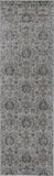 8'x11' Silver Machine Woven Traditional Floral Indoor Area Rug