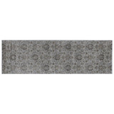 8'x11' Silver Machine Woven Traditional Floral Indoor Area Rug