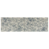 8'x11' Ivory Blue Machine Woven Damask Indoor Area Rug