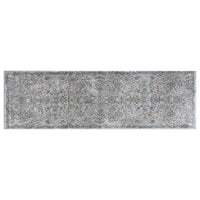 8'x11' Silver Blue Machine Woven Traditional Floral Indoor Area Rug
