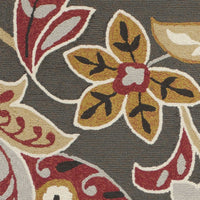 3' x 5' Taupe Floral UV Treated Area Rug