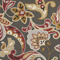 3' x 5' Taupe Floral UV Treated Area Rug