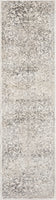 8'x10' Ivory Machine Woven Distressed Floral Vines Indoor Area Rug