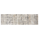 5' x 8' Natural Abstract Brushstrokes Indoor Area Rug