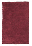 8' Red Round Indoor Shag Rug