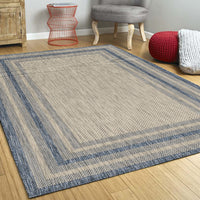 3' x 5' UV Treated Polypropylene Grey or Denim Area Rug