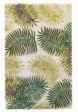 5'x8' Natural Beige Hand Tufted Tropical Leaves Indoor Area Rug