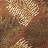 7' Round Wool Rust Area Rug