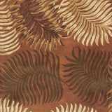 7' Round Wool Rust Area Rug