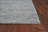 7 x 9  Wool and  Viscose Ocean Blue Area Rug