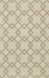 2' x 7' Ivory Diamond Tiles Wool Runner Rug