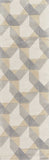 8'x11' Ivory Grey Hand Tufted Geometric Chain Pattern Indoor Area Rug