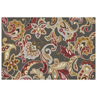 3' x 5' Taupe Floral UV Treated Area Rug