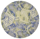 5'x8' Blue Green Hand Tufted Caladium Indoor Area Rug