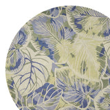 5'x8' Blue Green Hand Tufted Caladium Indoor Area Rug