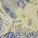 5'x8' Blue Green Hand Tufted Caladium Indoor Area Rug