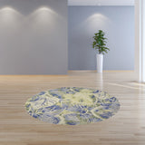 5'x8' Blue Green Hand Tufted Caladium Indoor Area Rug