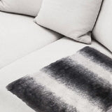 50" x 60" Irving Charcoal White Fur   Throw