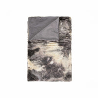 50" x 60" Naples Grey Off White Fur   Throw