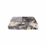 50" x 60" Naples Grey Off White Fur   Throw