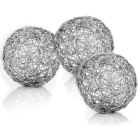 4' x 4' x 4' Shiny Nickel or Silver Wire - Spheres Box of 3