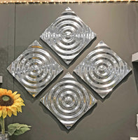 1.5' x 12' x 12' Buffed Small Rippled Wall Tile