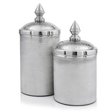 Silver Set of 2 Canisters
