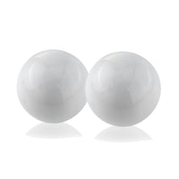 3' White Enameled Aluminum Decorative Sphere