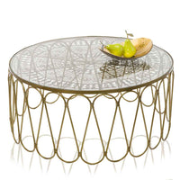 10.5' x 14' x 3.5' Gold and Bronze Metal Oblong Tray