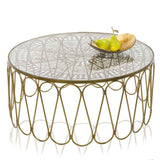 10.5' x 14' x 3.5' Gold and Bronze Metal Oblong Tray