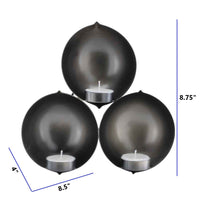 2.75' x 8.5' x 8.75' Bronze Cluster 3 Lite Wall Sconce