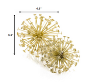 6.5' x 6.5' x 6.5' Gold Starburst Spheres Set of 2