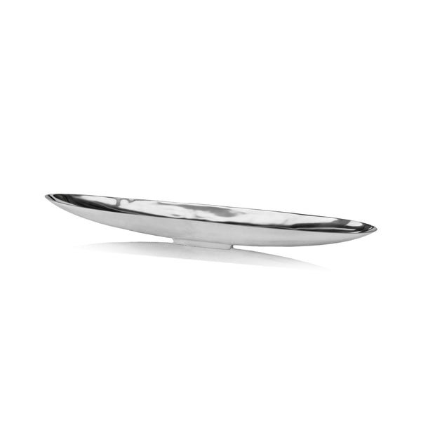 37' Contempo Shiny Silver Large Long Boat Tray