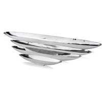 37' Contempo Shiny Silver Large Long Boat Tray