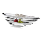 37' Contempo Shiny Silver Large Long Boat Tray