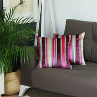 Set of 2 Purple Varigated Stripe Decorative Pillow Covers