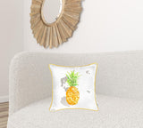 18"x 18" Tropical Pineapple Decorative Throw Pillow Cover