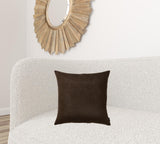 Set of 2 Brown Brushed Twill Decorative Throw Pillow Covers