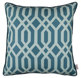 Teal Geometrics Decorative Throw Pillow Cover.
