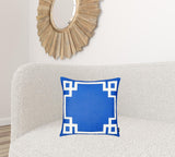 Nautical Blue and White Geometric Decorative Throw Pillow Cover