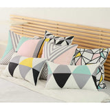 20"x 12" Yellow Gray Skandi Modern Decorative Throw Pillow Cover