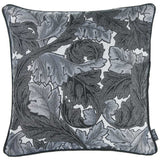 17"x 17" Grey Jacquard Leaf Decorative Throw Pillow Cover