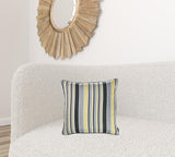 17"x 17" Jacquard Stripe Style Decorative Throw Pillow Cover