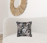 17"x 17" Jacquard Forest Night Decorative Throw Pillow Cover