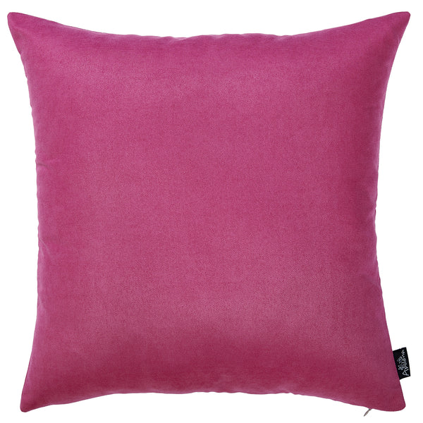 Set of 2 Pink Brushed Twill Decorative Throw Pillow Covers