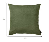 Set of 2 Fern Green Brushed Twill Decorative Throw Pillow Covers