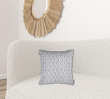 Grey Jacquard Circle Decorative Throw Pillow Cover