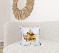 18"x 18" Thanksgiving Leaf Quote Decorative Throw Pillow Cover