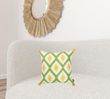 Lemon and Lime Geo Decorative Throw Pillow Cover