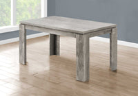 35.5" x 59" x 30.5" Grey Reclaimed Wood Look  Dining Table